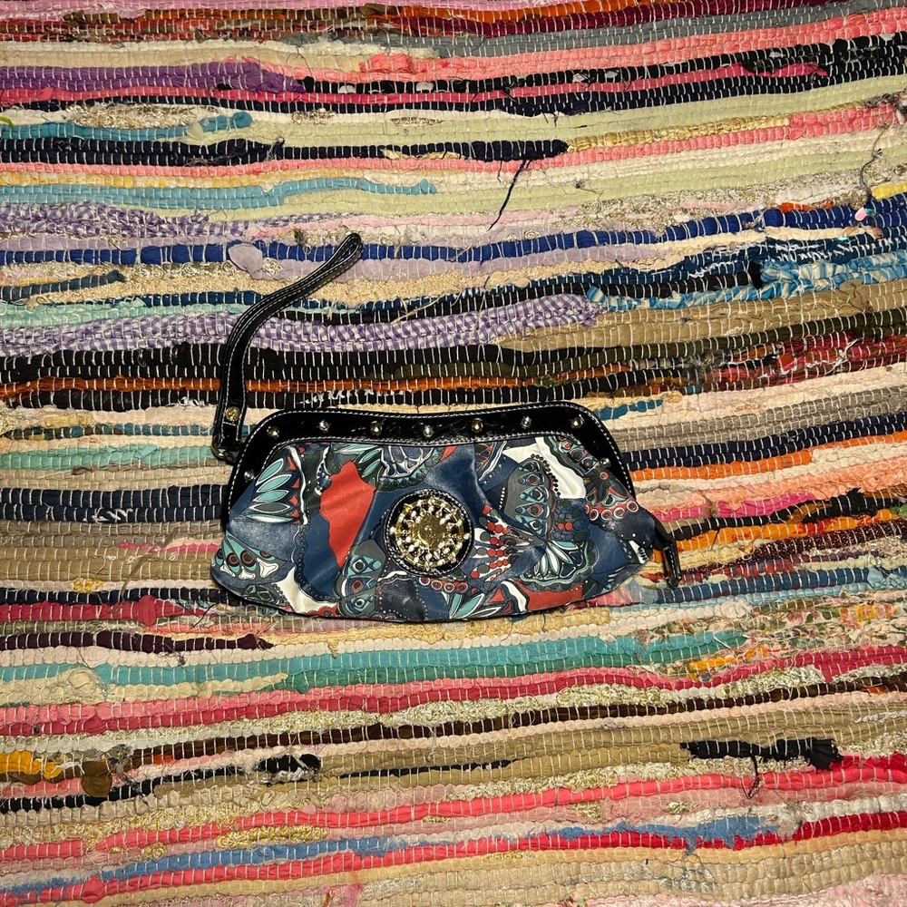 Baby Phat Patterned Clutch with Black Trim✨